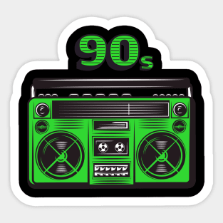 I LOVE 90 - radio green edition Sticker